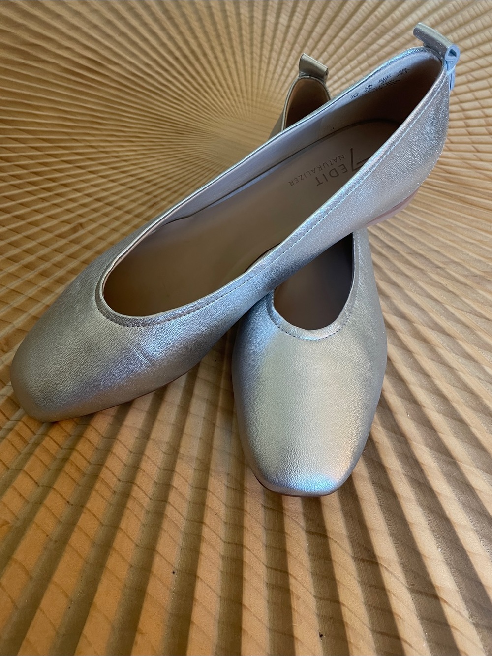 Naturalizer Metallic Silver Ballet Flats